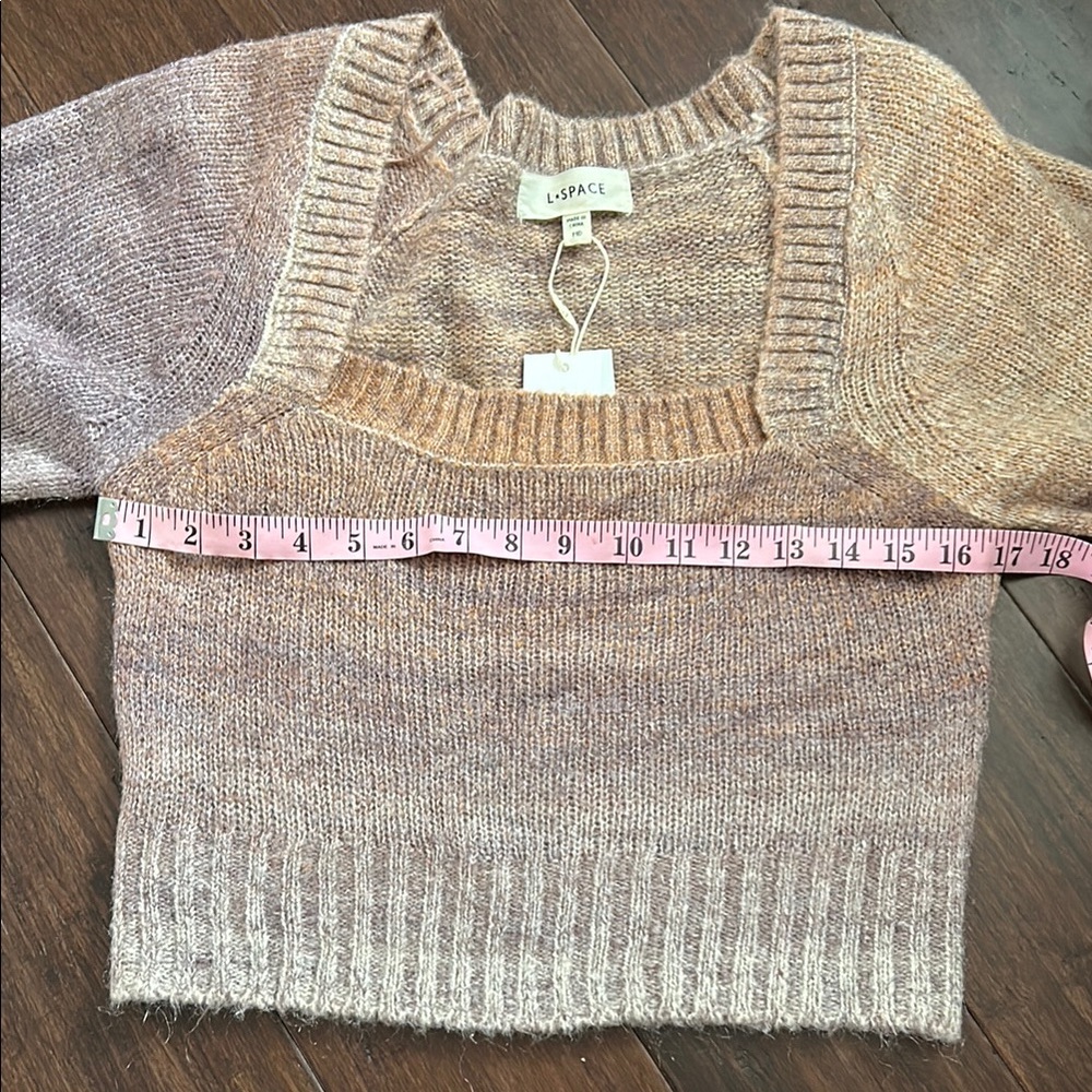 l*space Multicolor Ombre Scoop Neck Cropped Sweater - Picture 6 of 7
